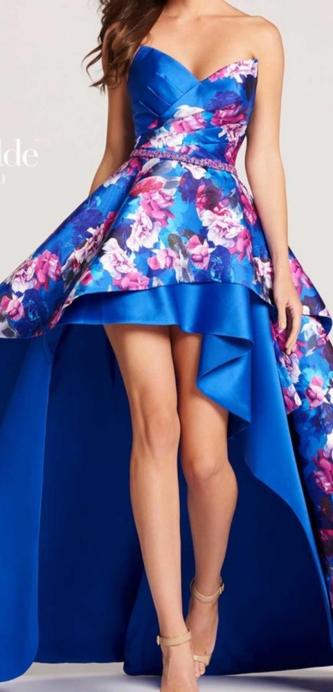 Ellie wilde royal floral high low size 2